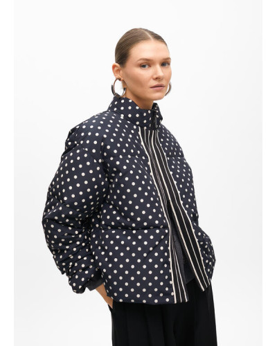 ANORAK COURT MATELASSÉ À POIS