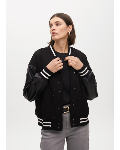 BLOUSON BOMBER AVEC PERLES LC