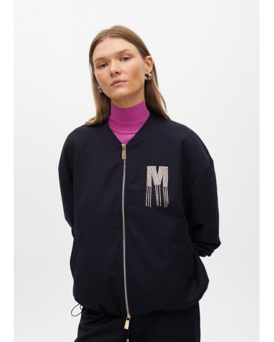 Bomber à rayures avec détail bijoux