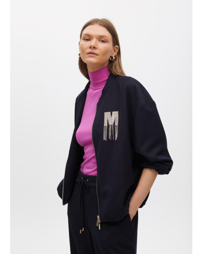 Bomber à rayures avec détail bijoux