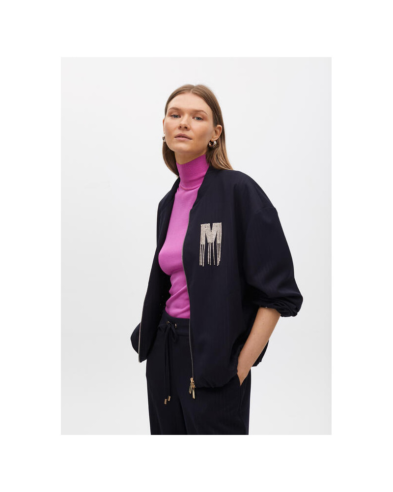 Bomber à rayures avec détail bijoux
