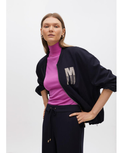 Bomber à rayures avec détail bijoux