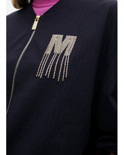 Bomber à rayures avec détail bijoux