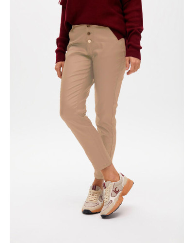 Pantalon noir enduit