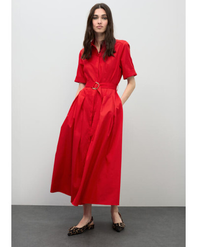Robe midi à jupe évasée
