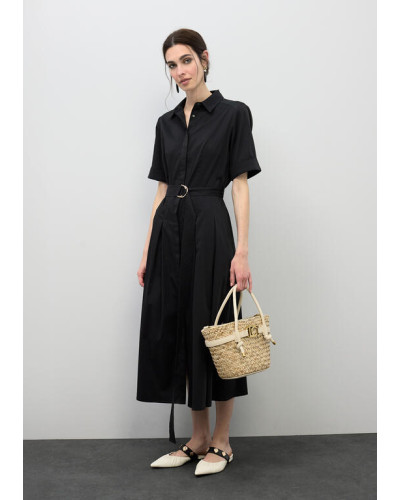 Robe midi à jupe évasée
