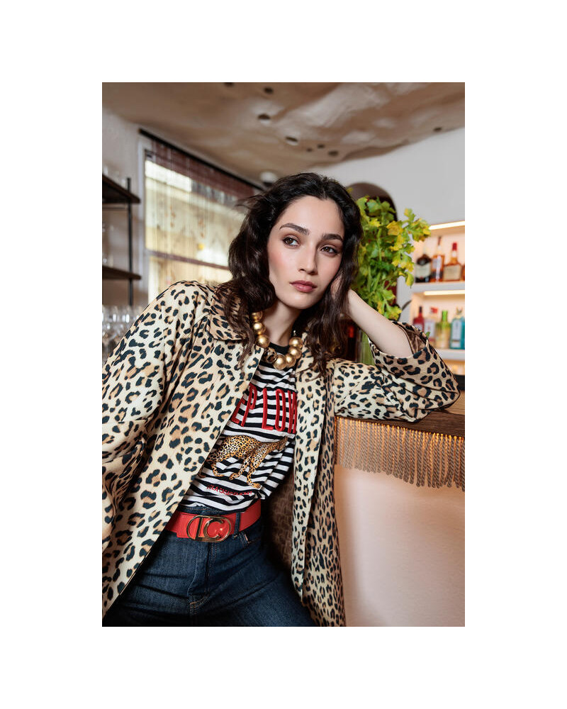 BLAZER CINTRE IMPRIME LEO