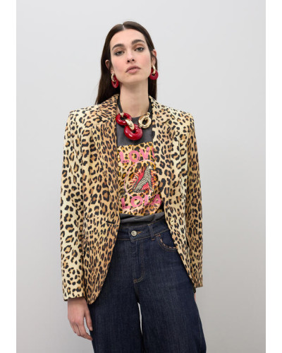 BLAZER CINTRE IMPRIME LEO