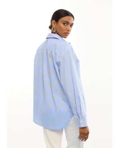 Chemise en popeline à fleurs