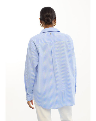 Chemise en popeline à fleurs