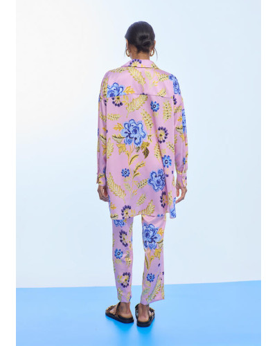 CHEMISE OVERSIZE SATIN IMPRIMEE LC