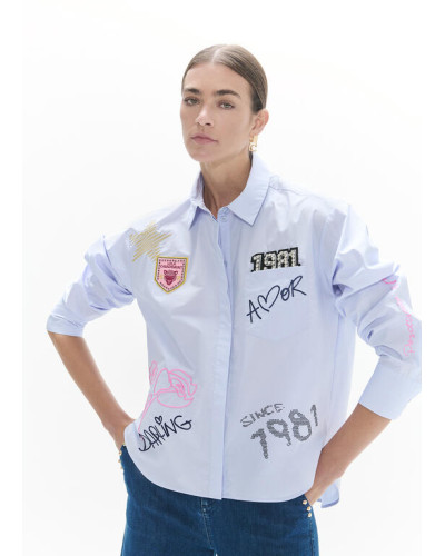 CHEMISE OS BRODEE LC