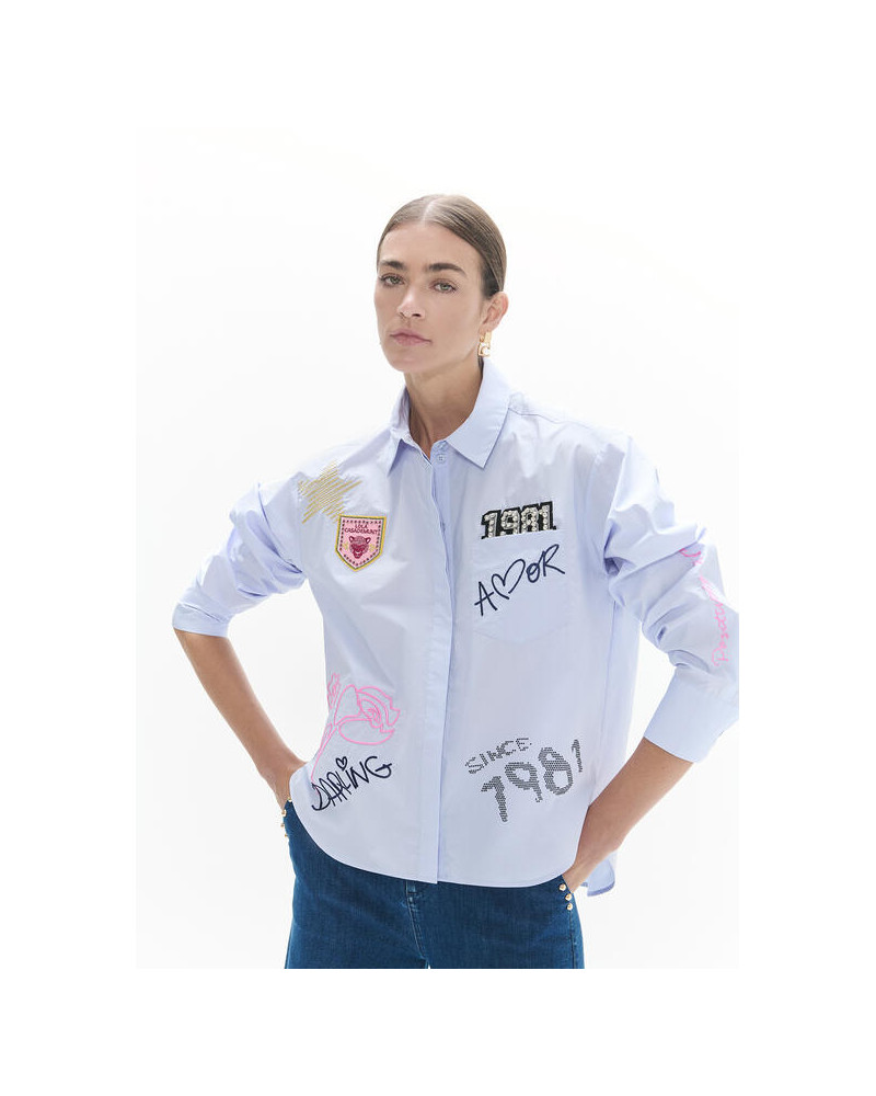 CHEMISE OS BRODEE LC